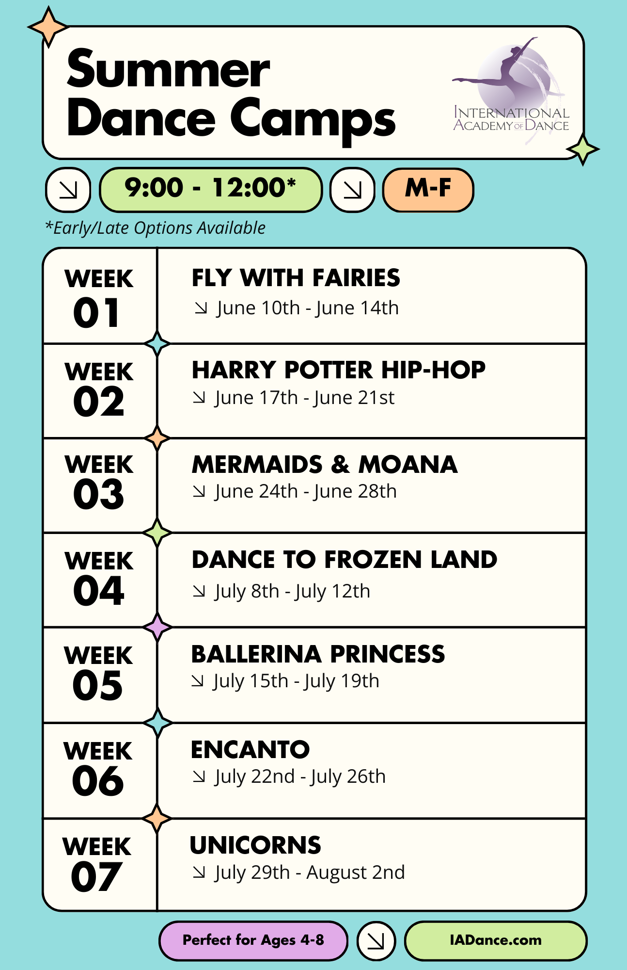 Summer Camps Schedule 2024