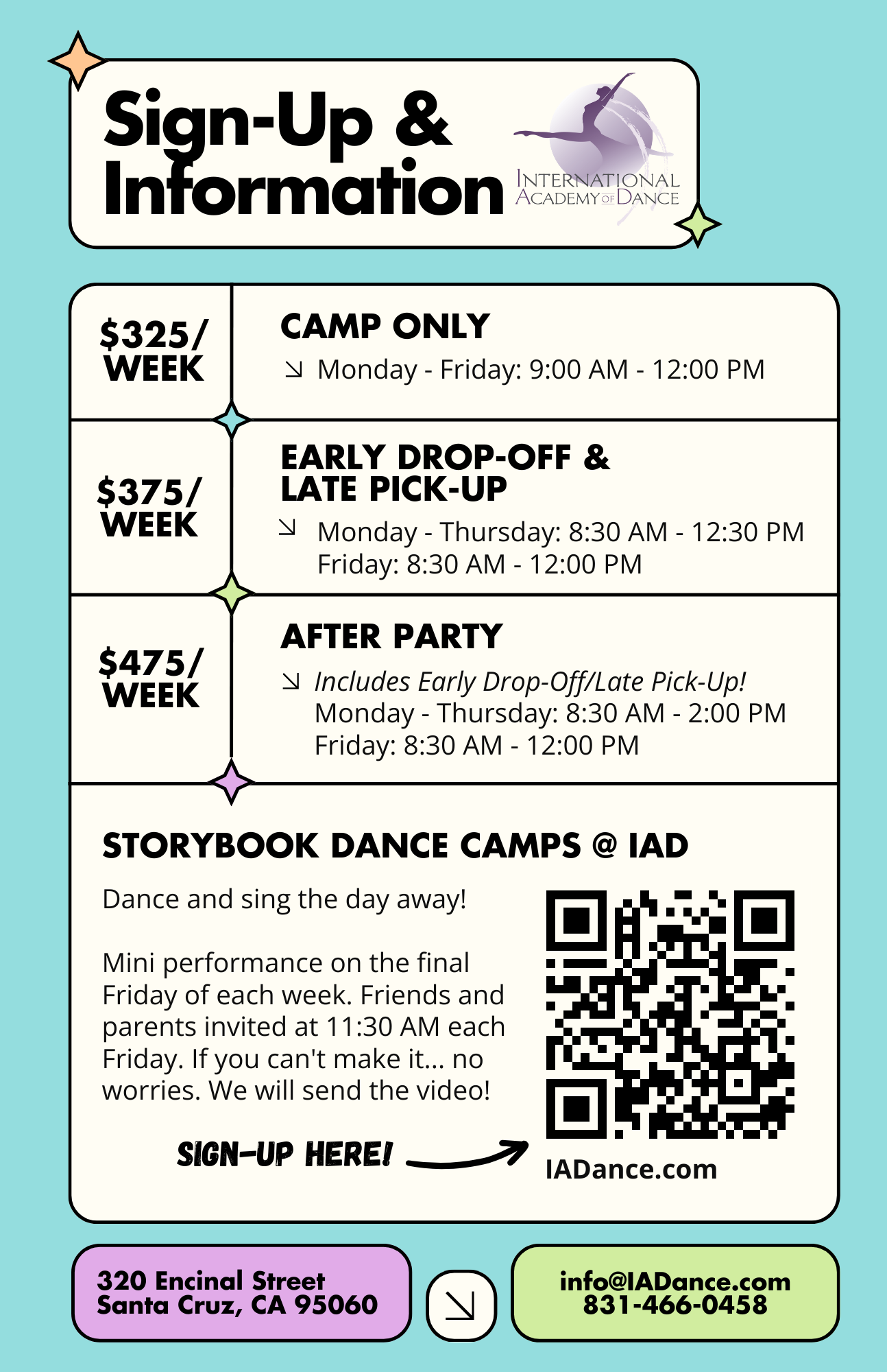 Summer Camps Pricing 2024