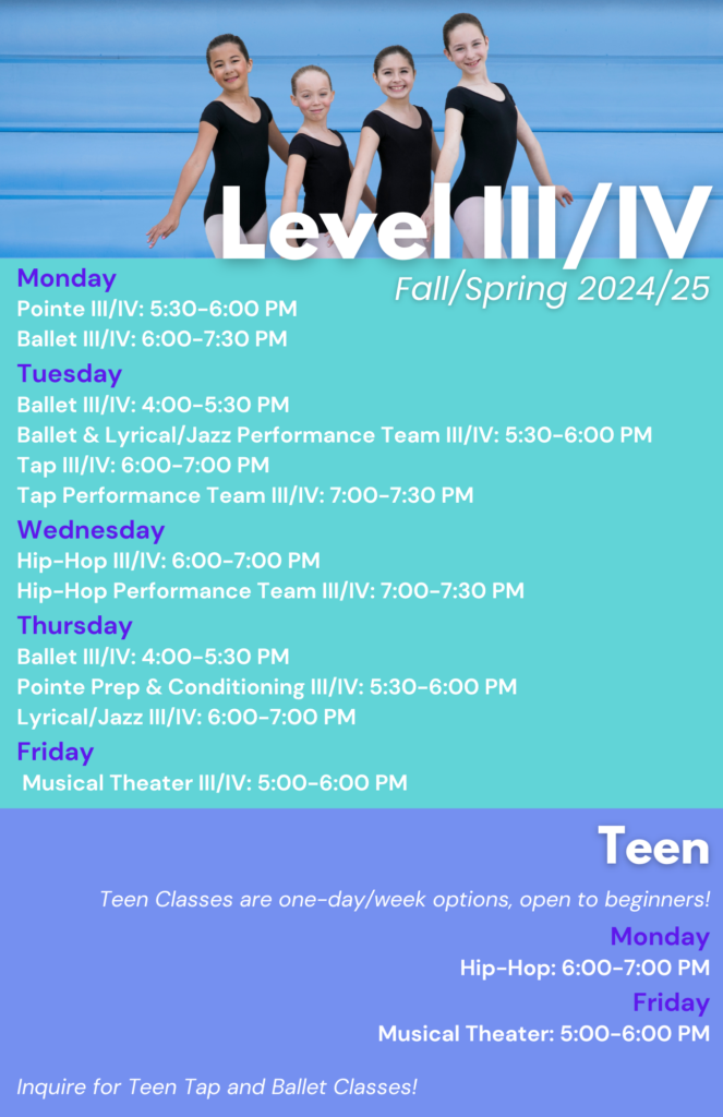 Dance Classes Level III/IV